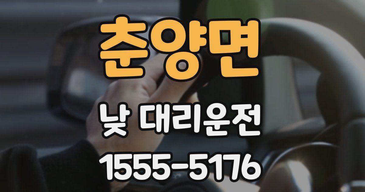 춘양면 낮 대리운전