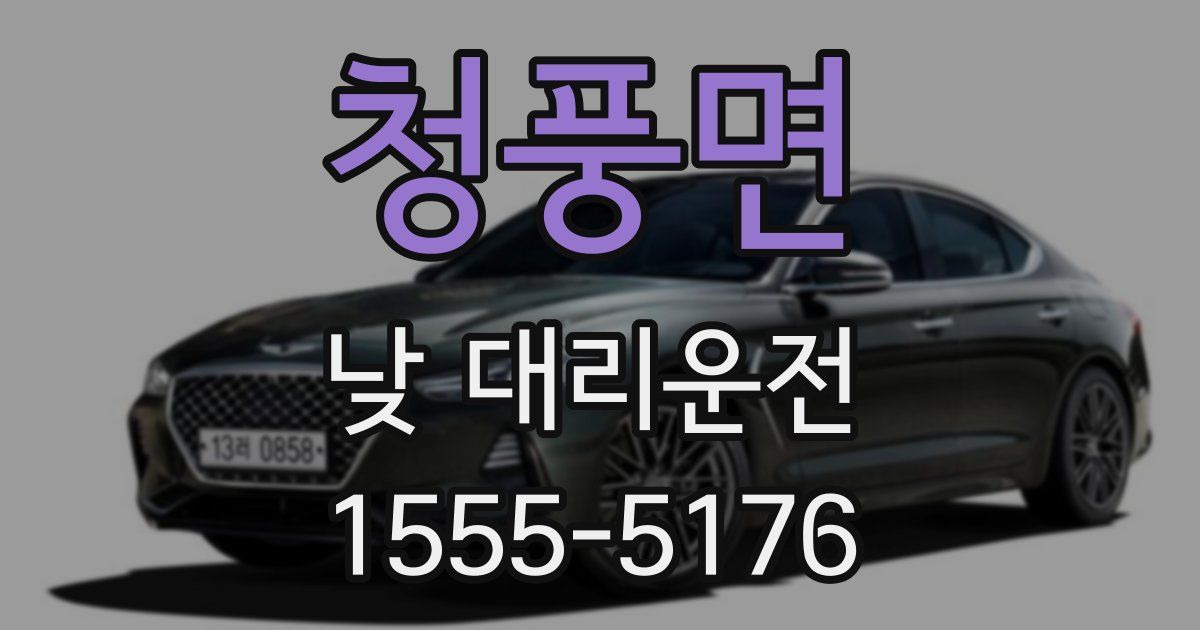 청풍면 낮 대리운전
