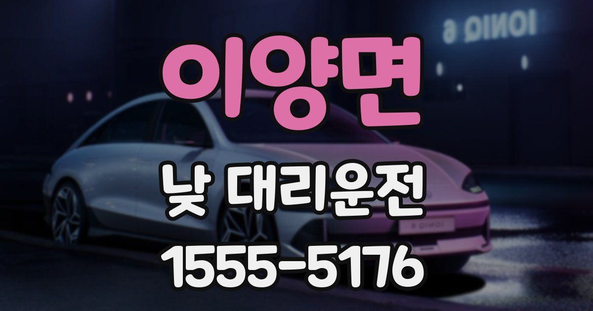이양면 낮 대리운전