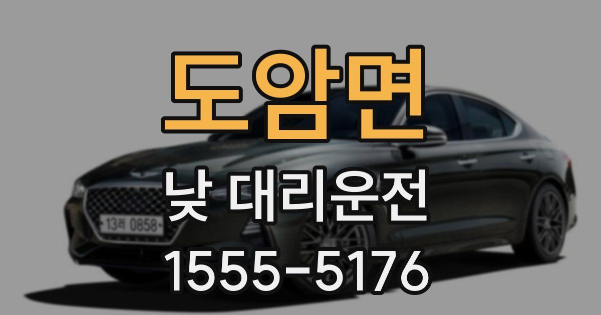 도암면 낮 대리운전