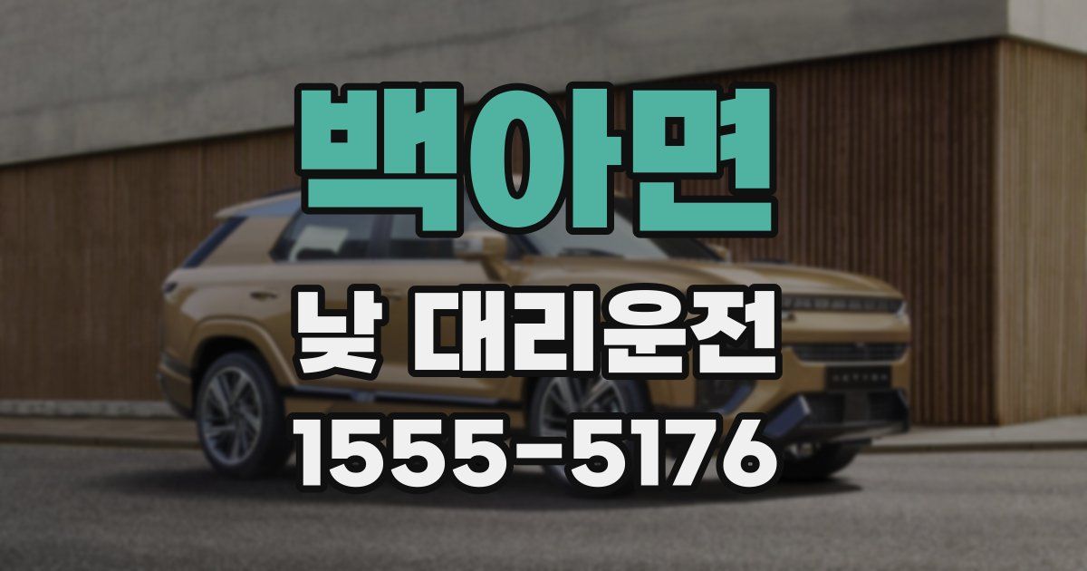 백아면 낮 대리운전
