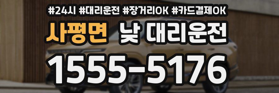 사평면 낮 대리운전