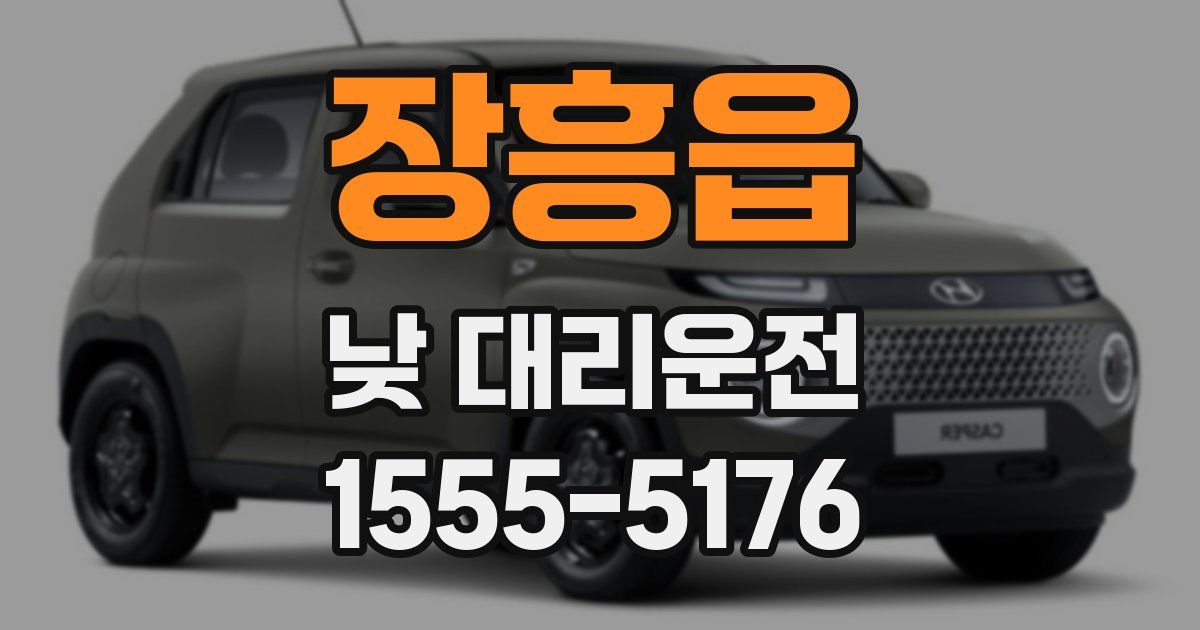 장흥읍 낮 대리운전