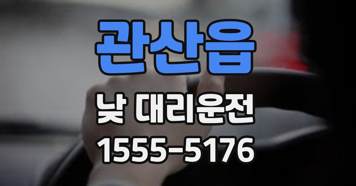 관산읍 낮 대리운전