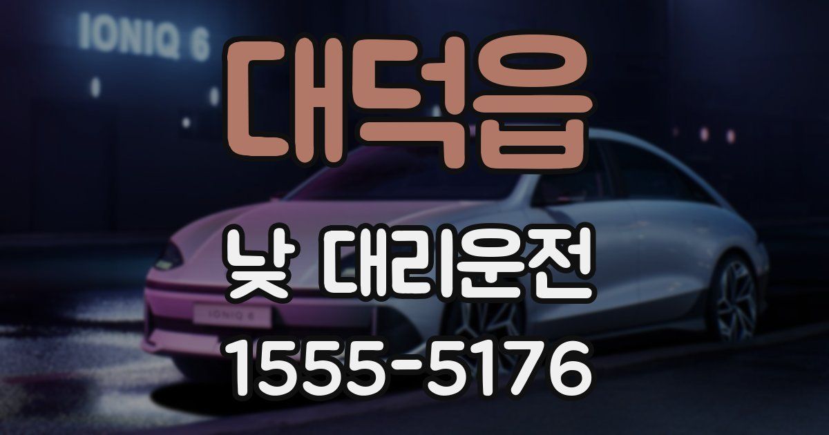 대덕읍 낮 대리운전