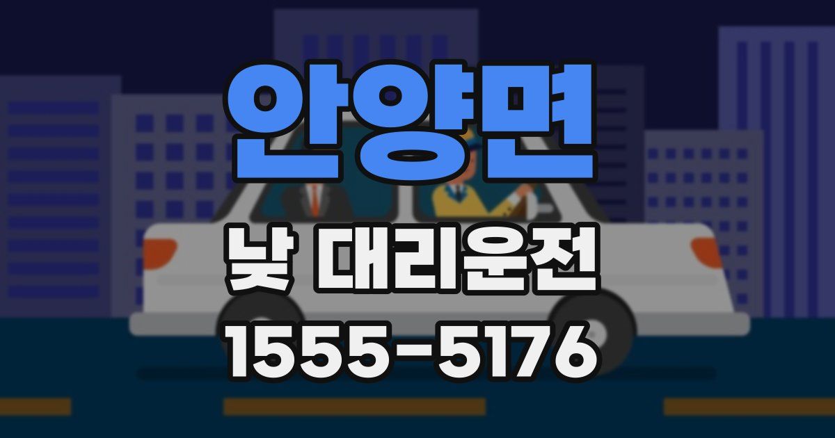 안양면 낮 대리운전
