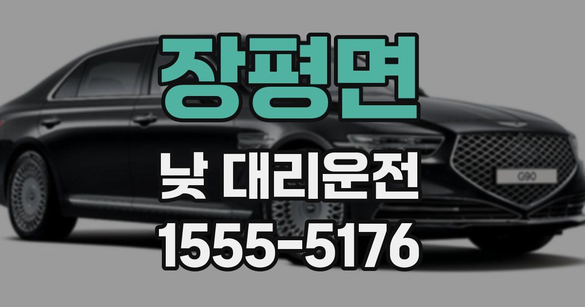 장평면 낮 대리운전