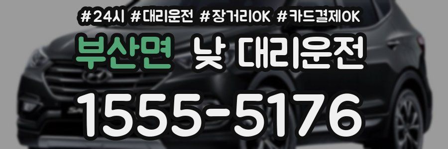 부산면 낮 대리운전