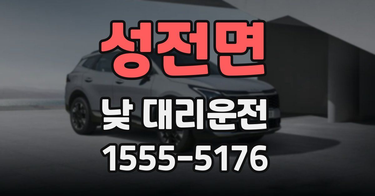 성전면 낮 대리운전