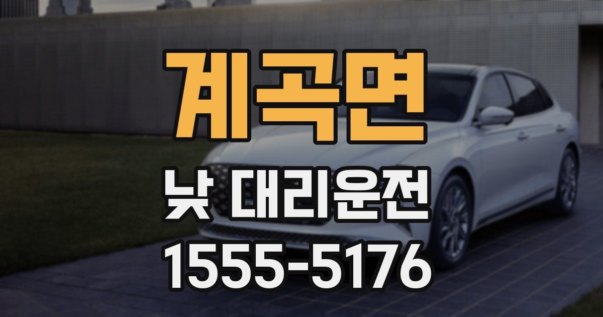 계곡면 낮 대리운전