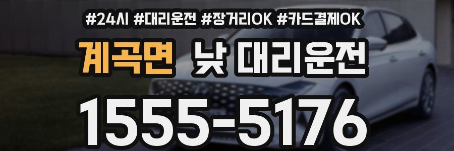 계곡면 낮 대리운전