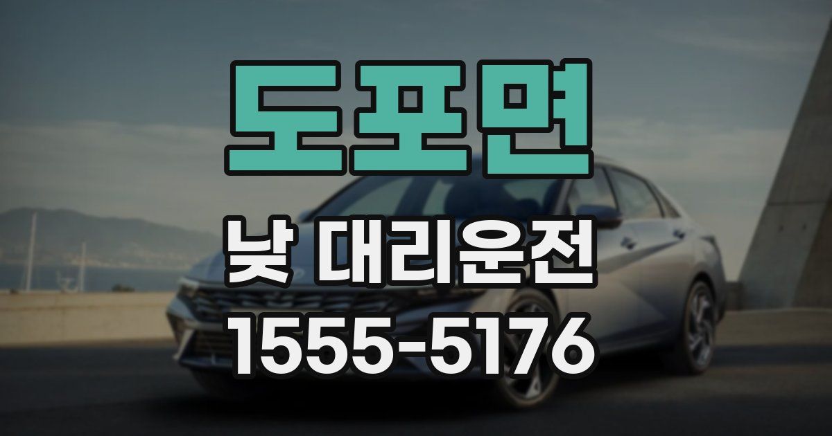 도포면 낮 대리운전