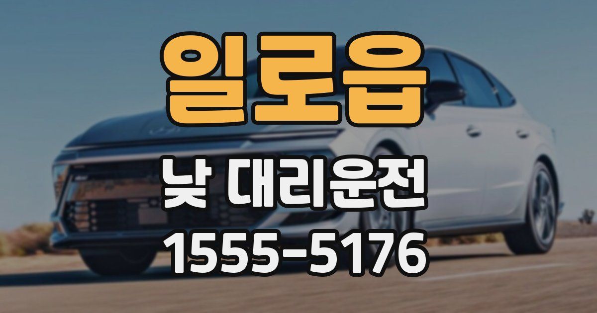 일로읍 낮 대리운전