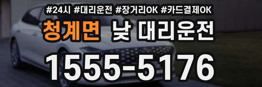청계면 낮 대리운전