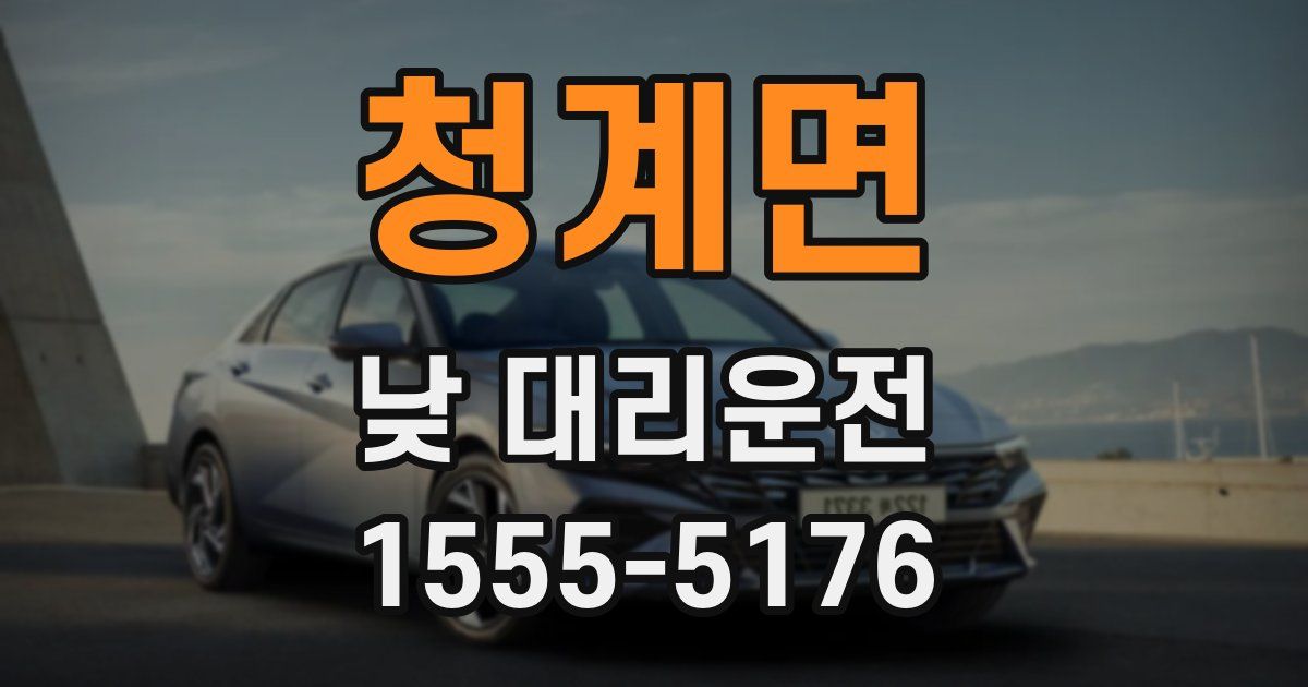 청계면 낮 대리운전
