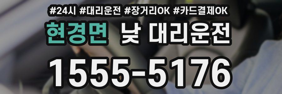 현경면 낮 대리운전