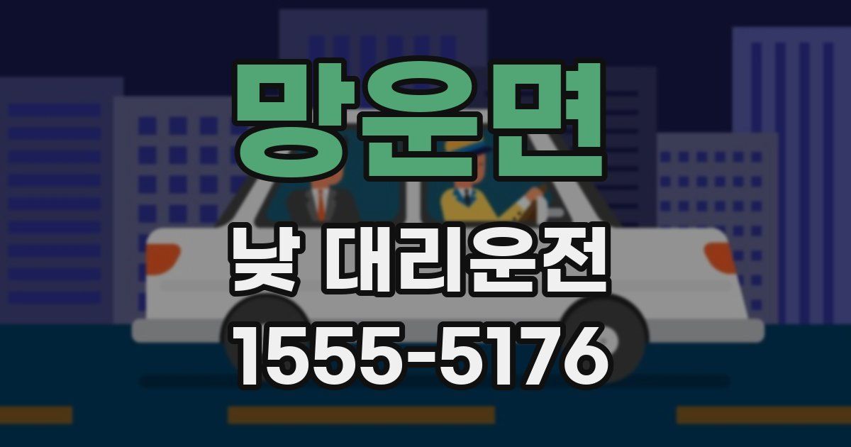 망운면 낮 대리운전