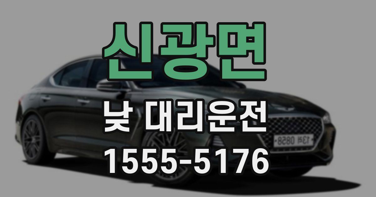 신광면 낮 대리운전