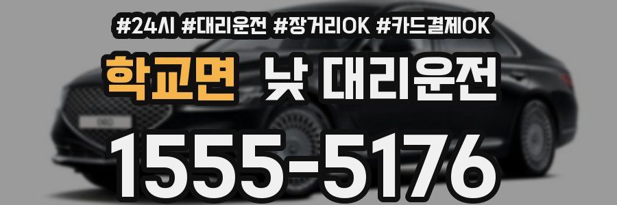 학교면 낮 대리운전