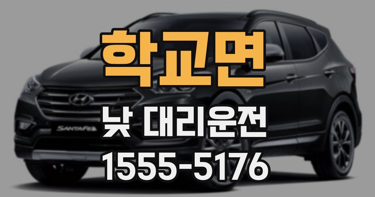 학교면 낮 대리운전