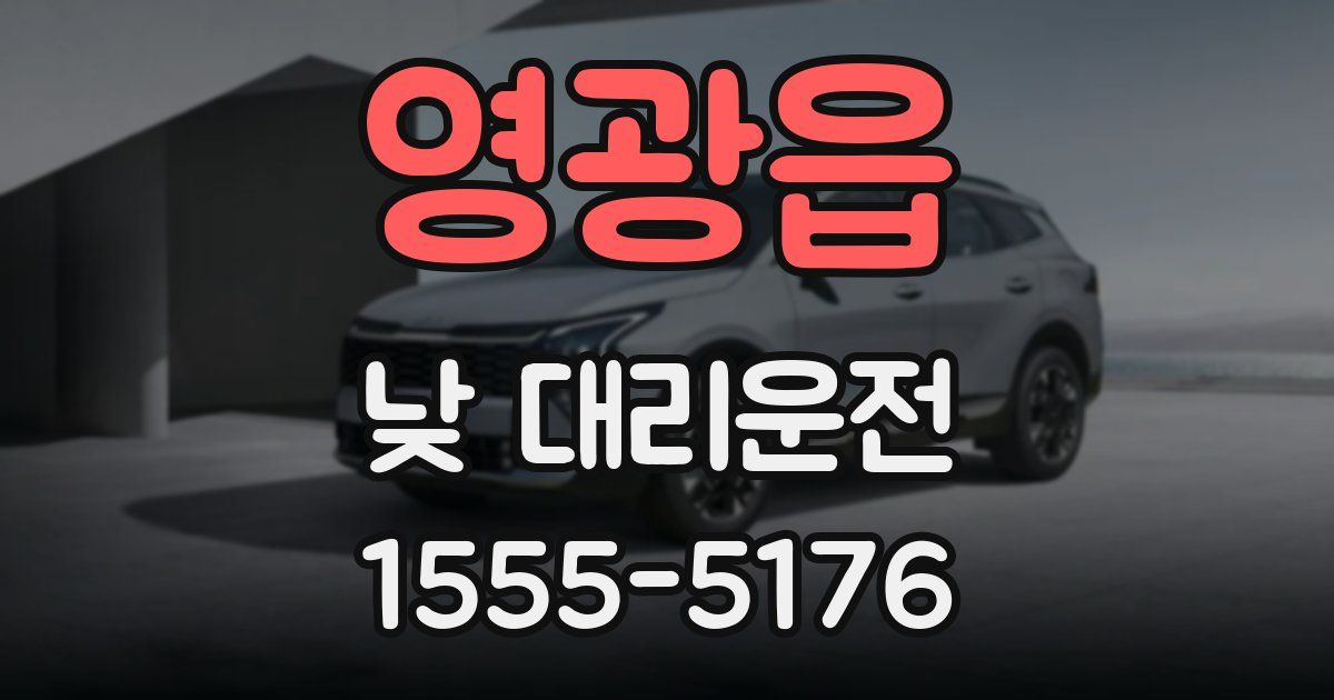 영광읍 낮 대리운전