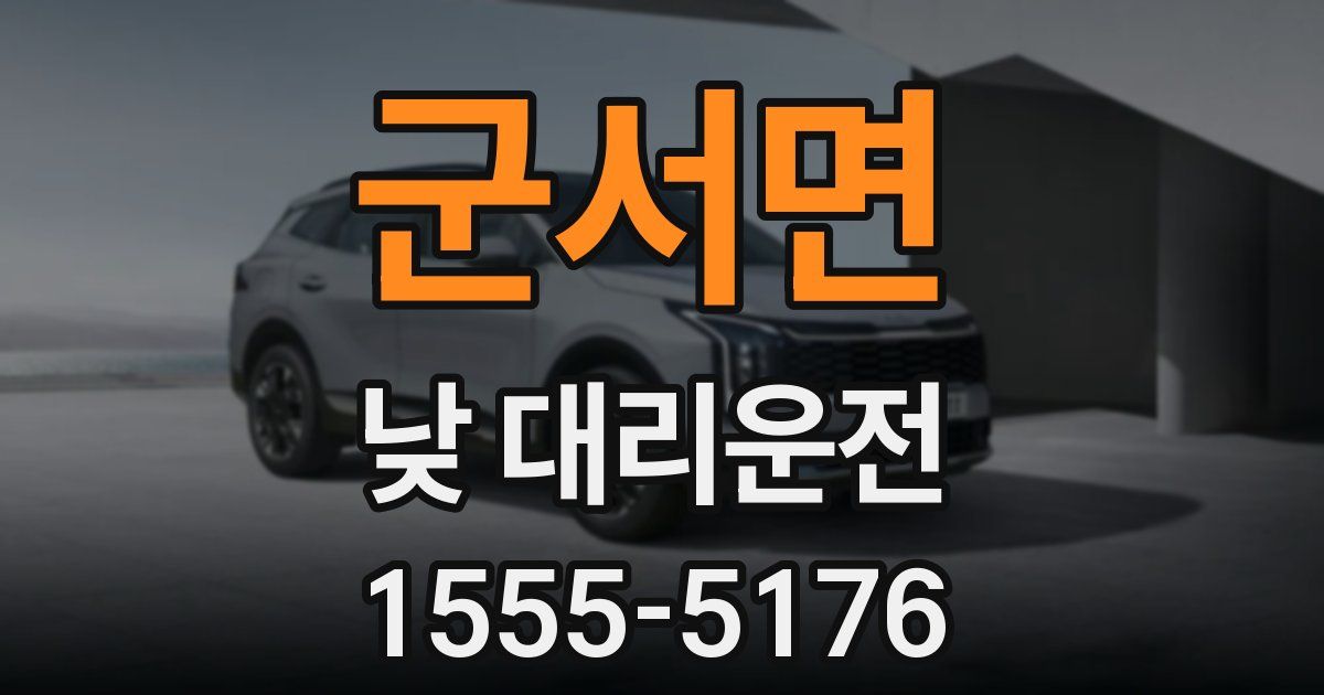 군서면 낮 대리운전