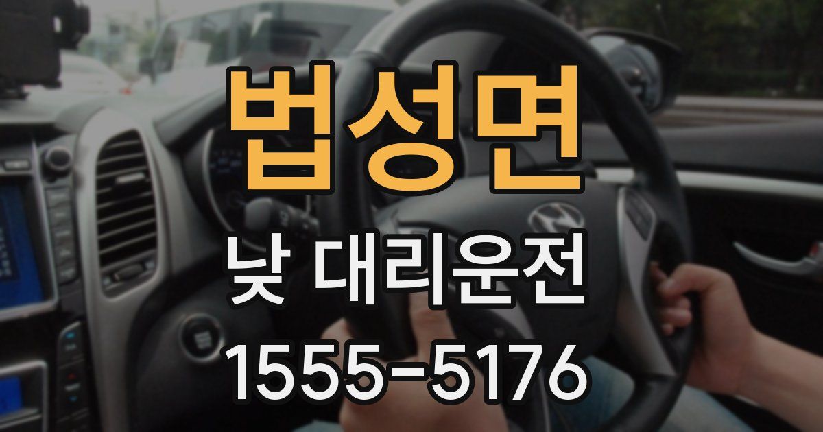 법성면 낮 대리운전