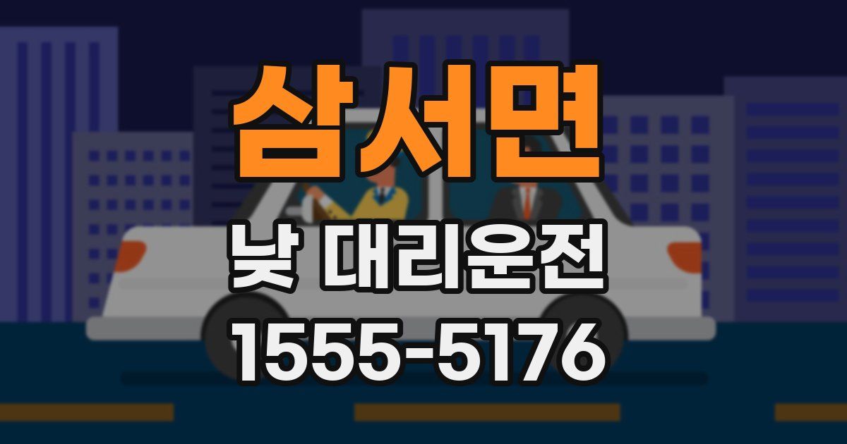 삼서면 낮 대리운전