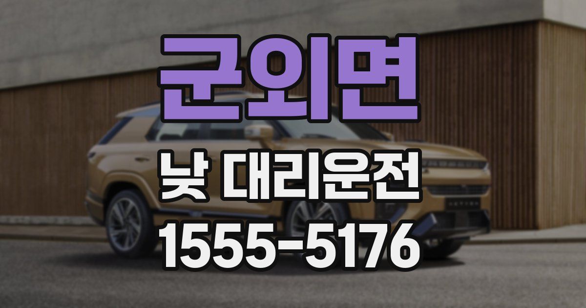 군외면 낮 대리운전
