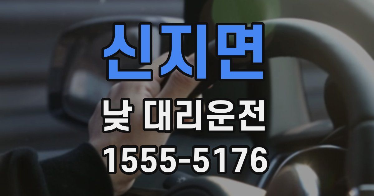 신지면 낮 대리운전