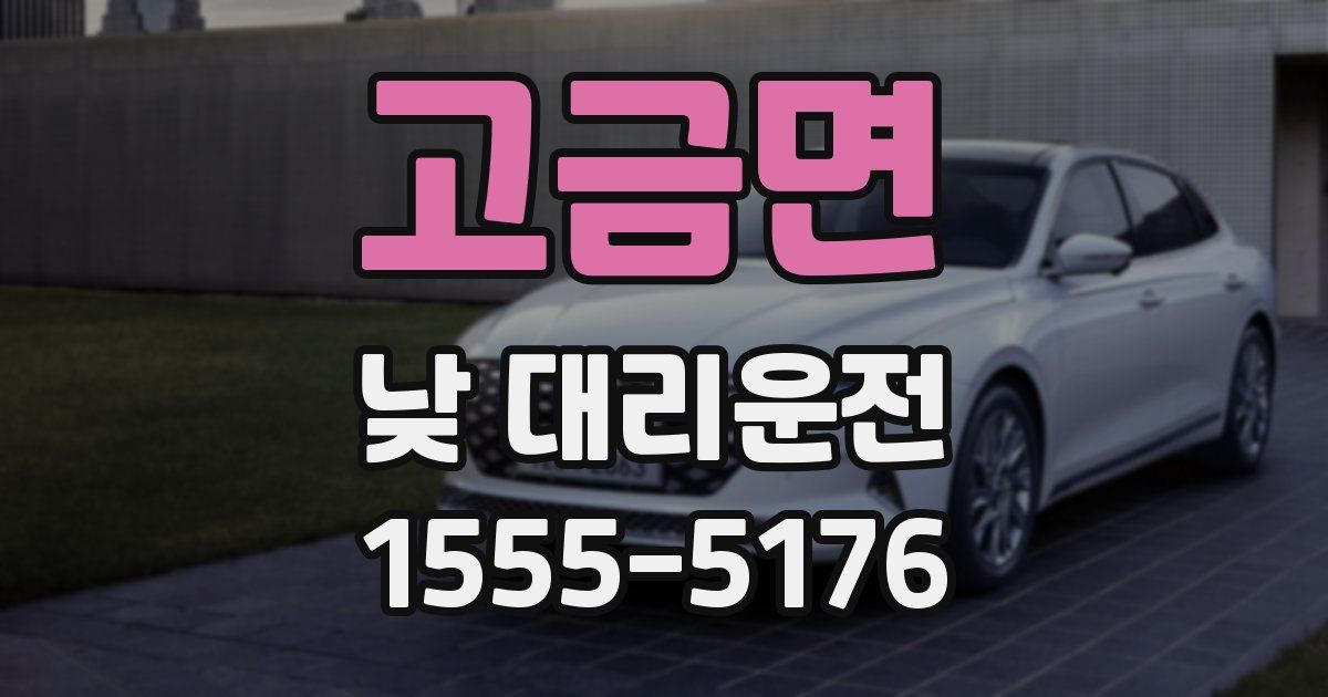 고금면 낮 대리운전