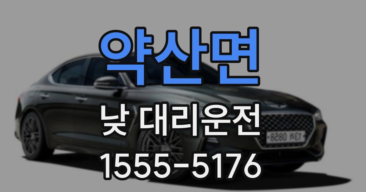 약산면 낮 대리운전