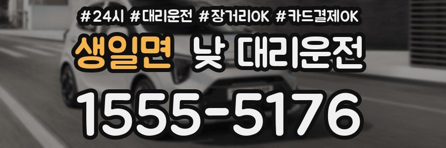 생일면 낮 대리운전