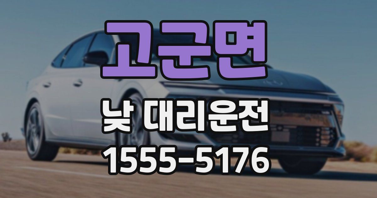 고군면 낮 대리운전