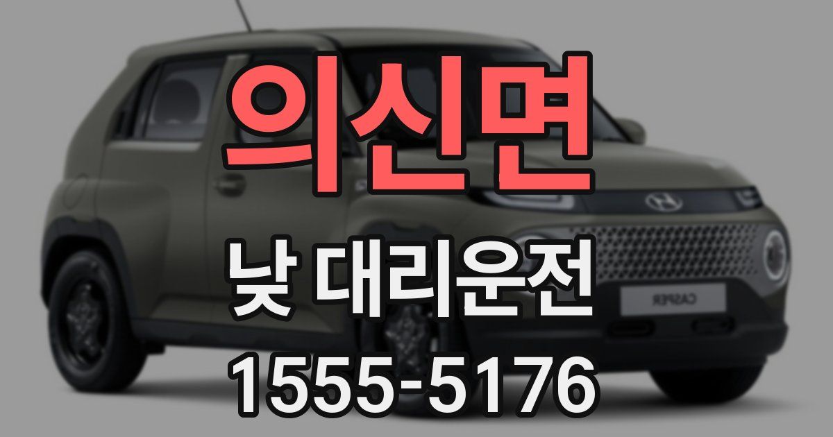 의신면 낮 대리운전