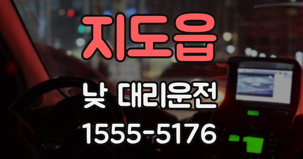지도읍 낮 대리운전