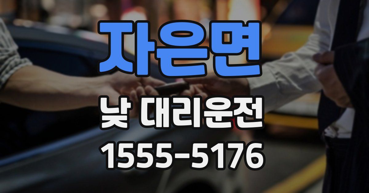 자은면 낮 대리운전