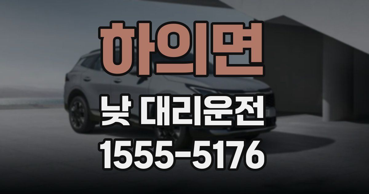 하의면 낮 대리운전