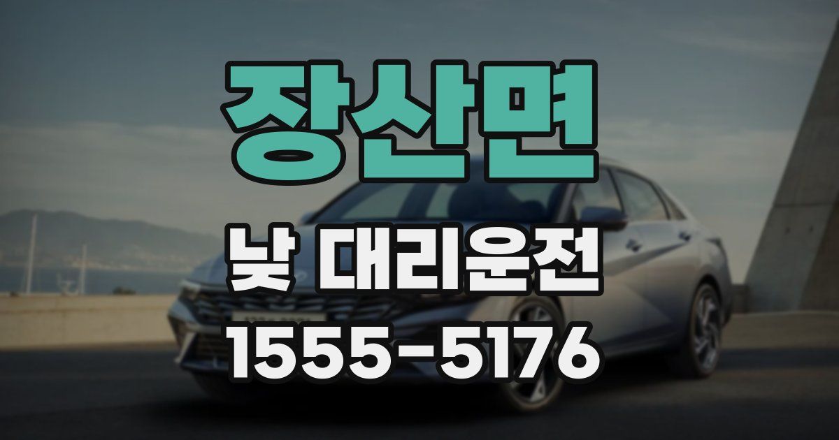 장산면 낮 대리운전