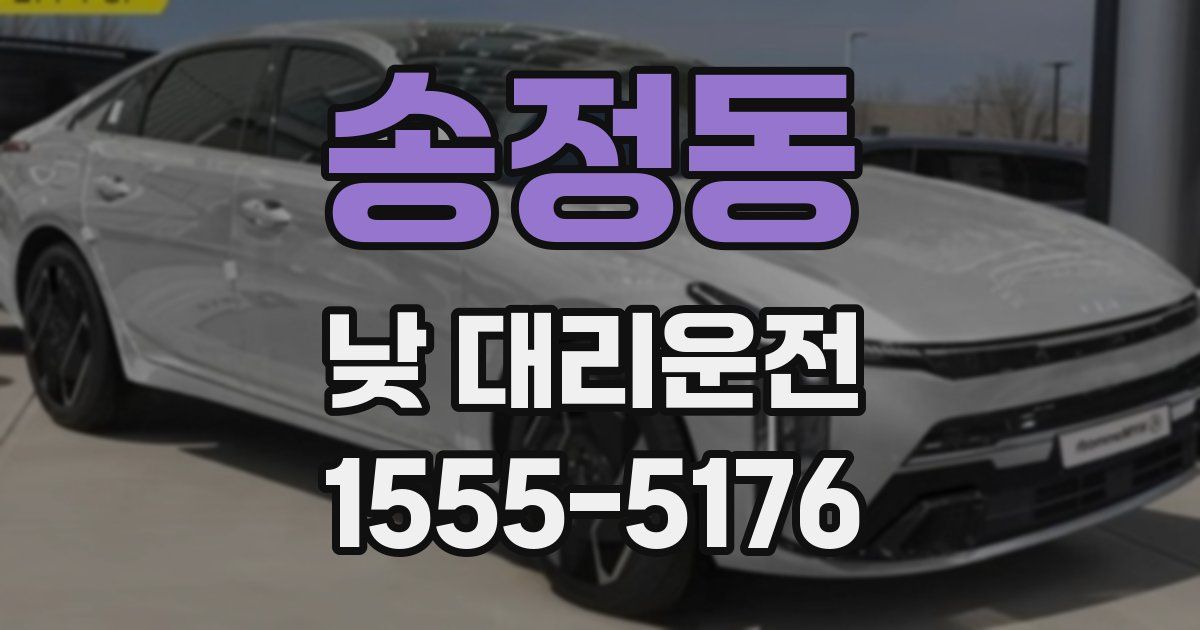 송정동 낮 대리운전