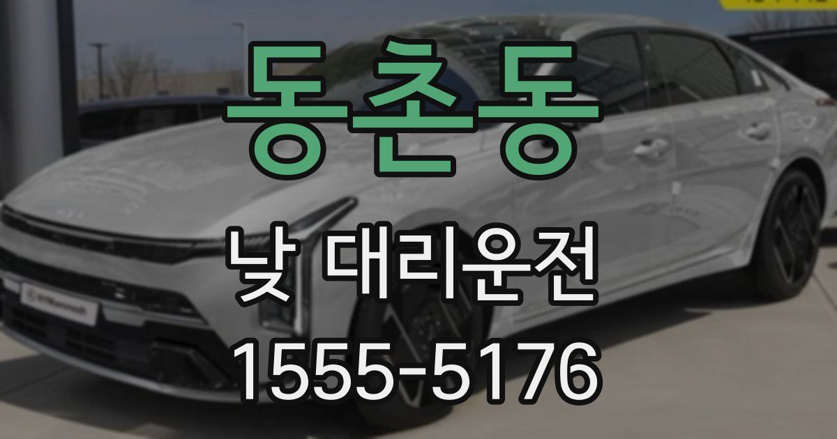 동촌동 낮 대리운전