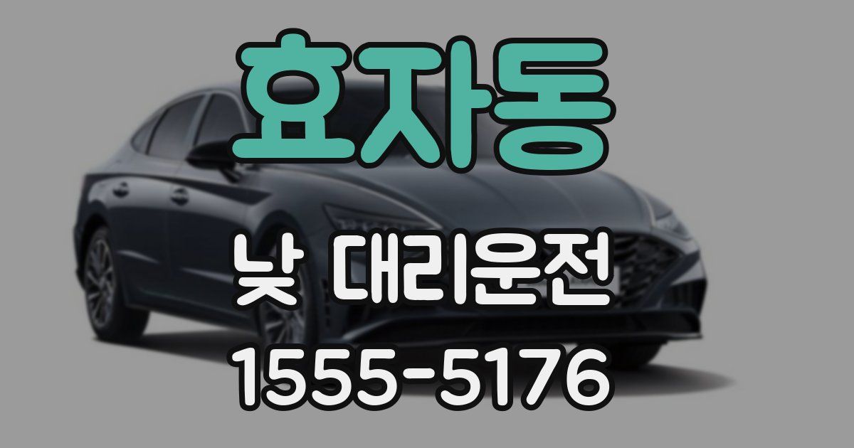 효자동 낮 대리운전