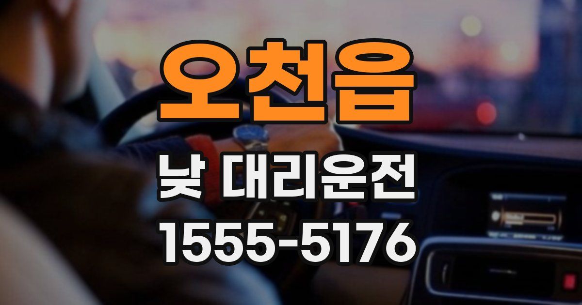 오천읍 낮 대리운전