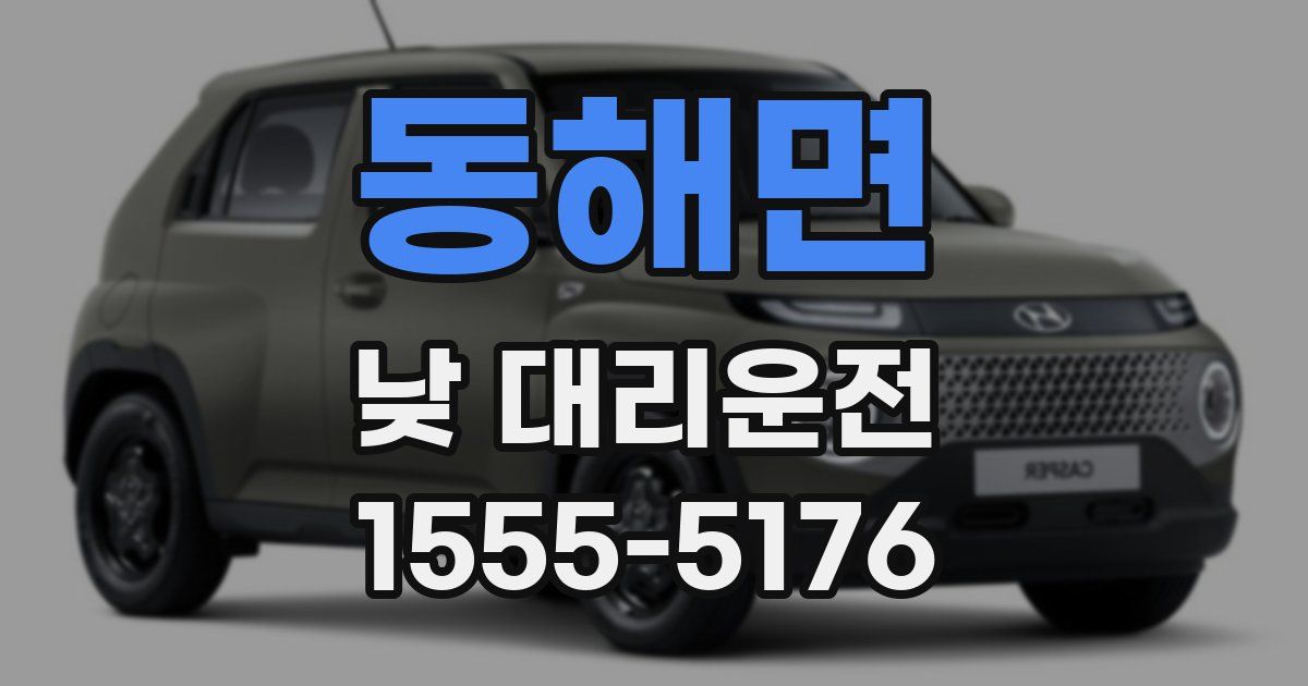 동해면 낮 대리운전