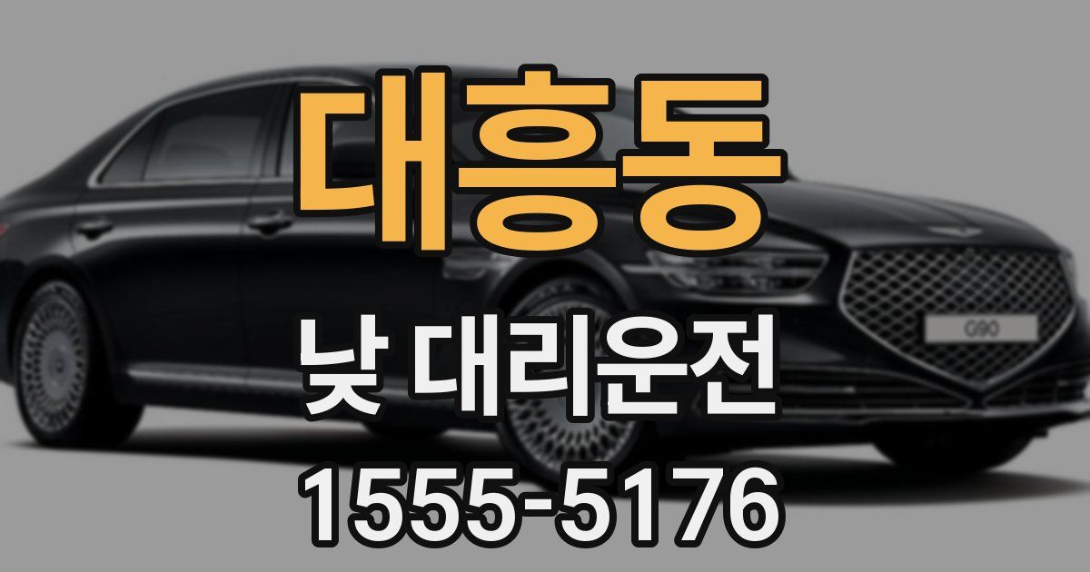 대흥동 낮 대리운전