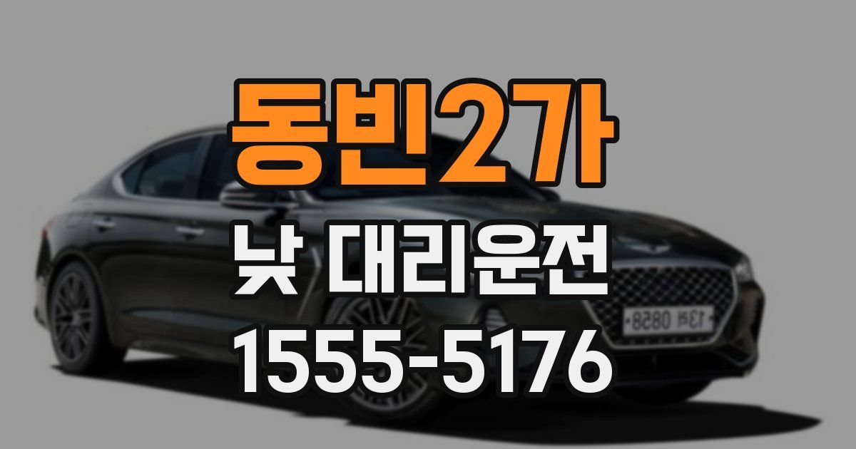 동빈2가 낮 대리운전