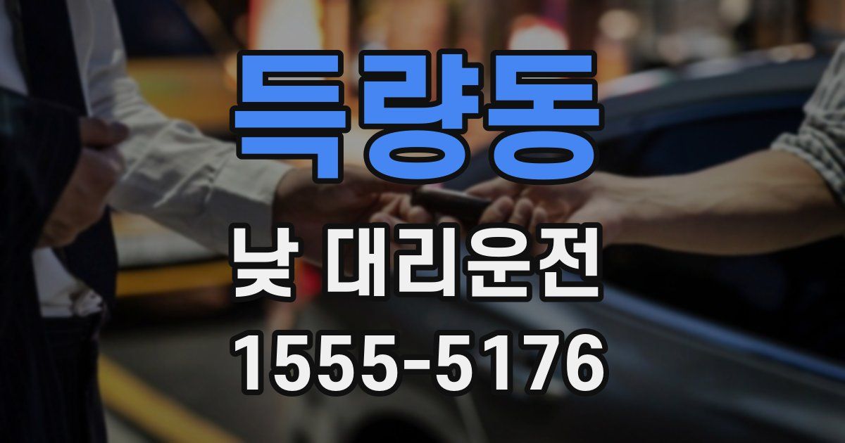 득량동 낮 대리운전