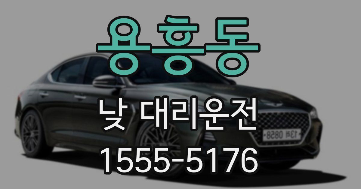 용흥동 낮 대리운전
