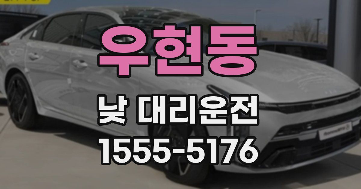 우현동 낮 대리운전