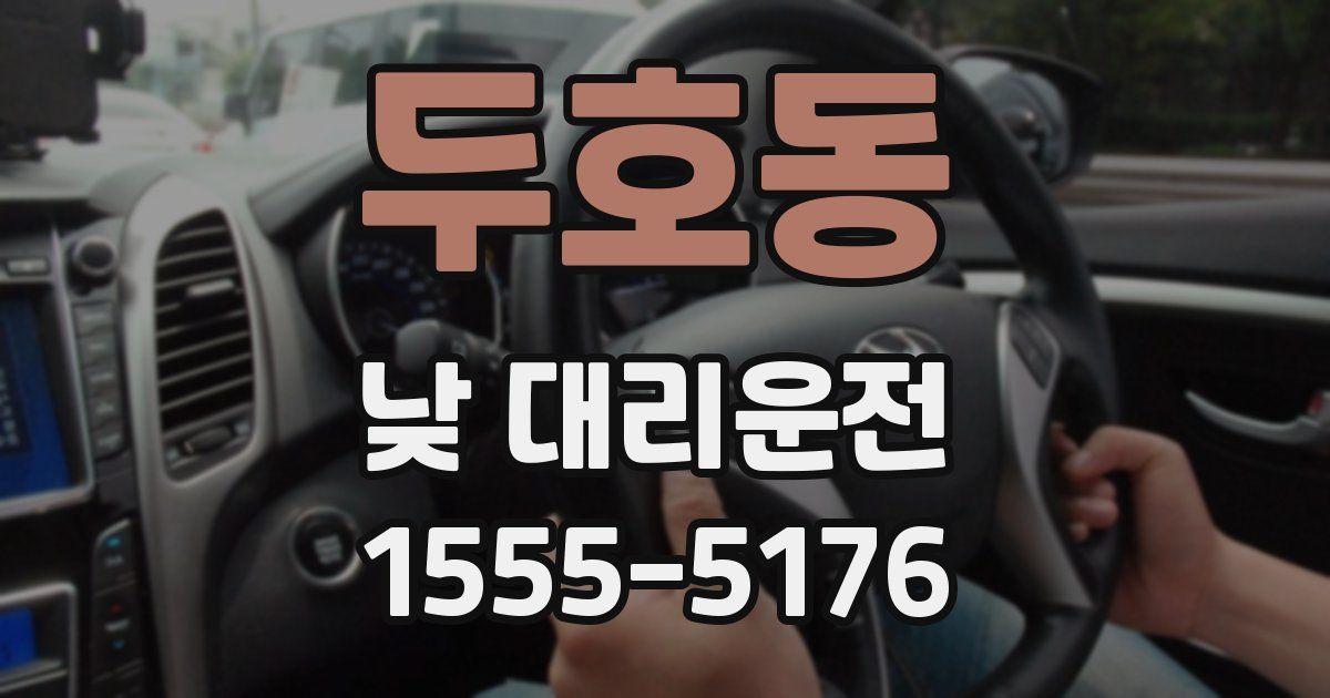 두호동 낮 대리운전